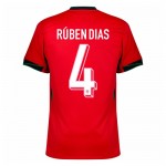 Günstige Fußballtrikots Portugal Ruben Dias 4 Heimtrikot EURO 2024 Kurzarm